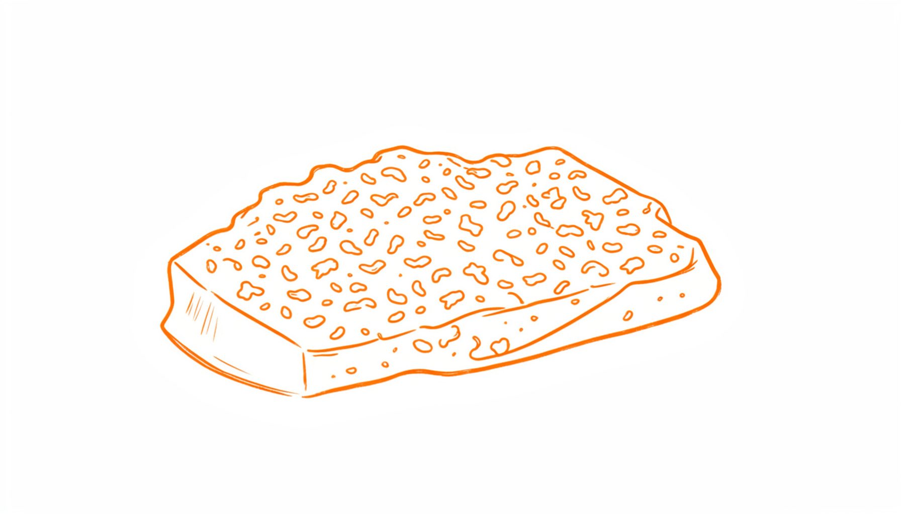 A chocolate bar with a pale golden, speckled top, suggesting a frosted cereal-inspired confection.